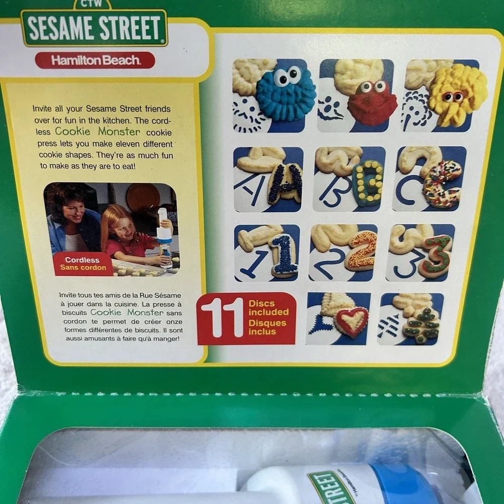 Sesame Street Cookie Monster Vintage 1998 Hamilton Beach Cookie Press